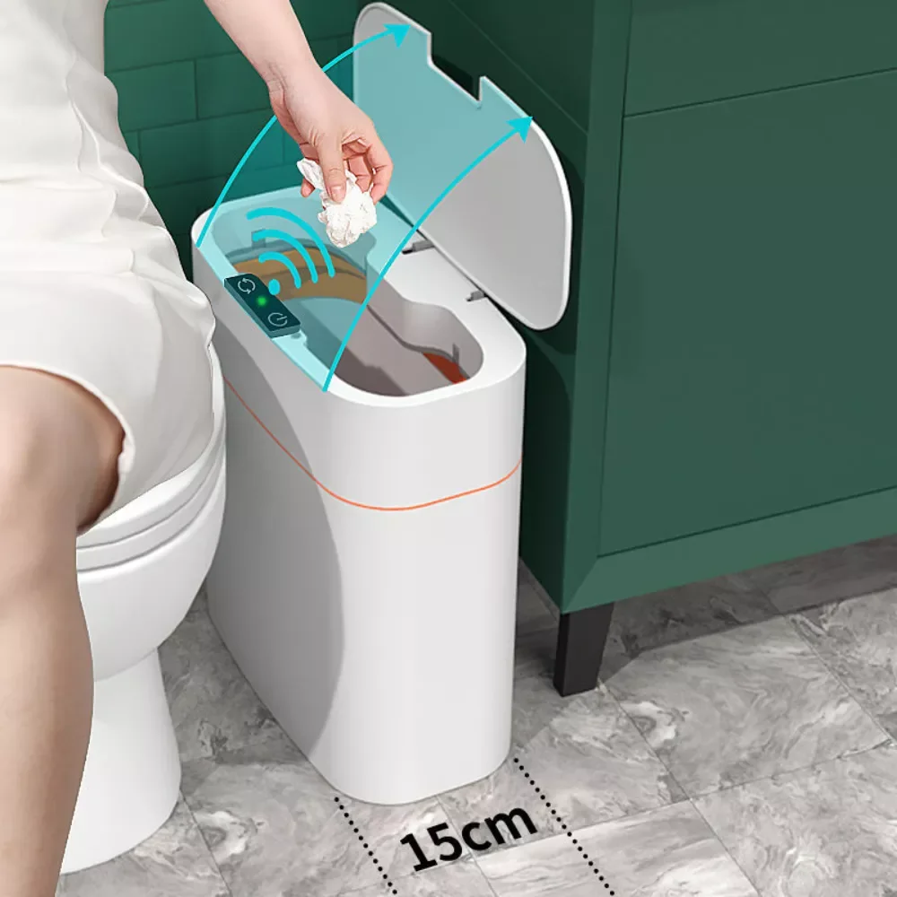 NEW 13/16L Smart with Lid Garbage Bin High-tech Induction Storage Bucket Bathroom Deodorant Waterproof Trash Can Household Trash
NEW 13/16L Smart with Lid Garbage Bin High-tech Induction Storage Bucket Bathroom Deodorant Waterproof Trash Can Household Trash