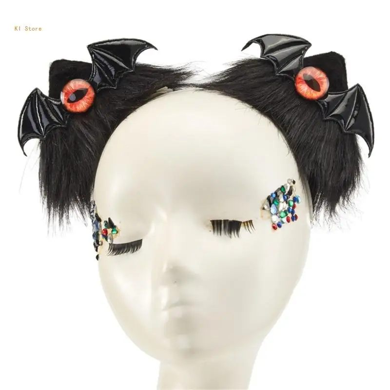Black Furry Headdress Cat Ears Hair Clip One Pair Barrettes with Devil Eyes Kitten Ear Bat Wing Shape Gothic Barrettes
Black Furry Headdress Cat Ears Hair Clip One Pair Barrettes with Devil Eyes Kitten Ear Bat Wing Shape Gothic Barrettes