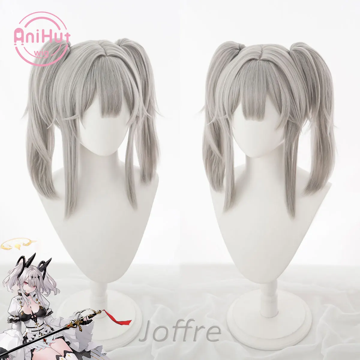 【Anihut】MNF Joffre Cosplay Wig Game Azur Lane Women Heat Resistant Synthetic Gray Wig Joffre Cosplay 
【Anihut】MNF Joffre Cosplay Wig Game Azur Lane Women Heat Resistant Synthetic Gray Wig Joffre Cosplay