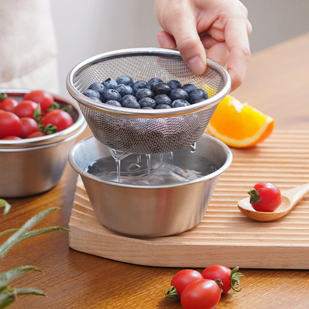 2 In 1 Kitchen Drain Basket Stainless Steel Fruit Vegetable Washing Bowl Set Egg Separator Tool Multipurpose
2 In 1 Kitchen Drain Basket Stainless Steel Fruit Vegetable Washing Bowl Set Egg Separator Tool Multipurpose