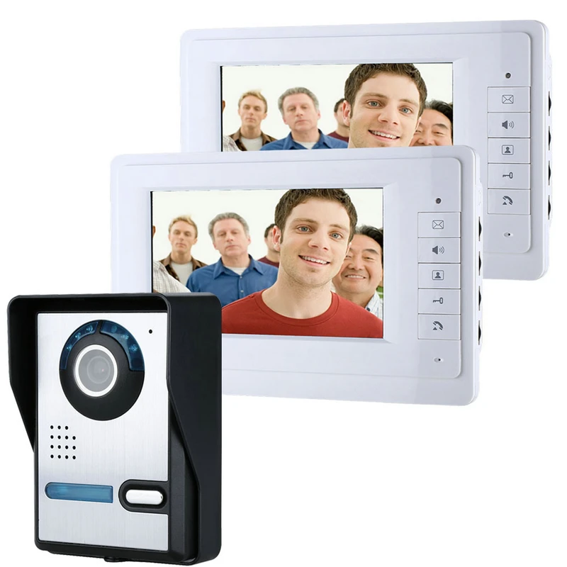 7 Inch Waterproof Color Video Door Phone Doorbell Intercom Kit 1-camera 2-monitor Night Vision, Easy to Install
7 Inch Waterproof Color Video Door Phone Doorbell Intercom Kit 1-camera 2-monitor Night Vision, Easy to Install