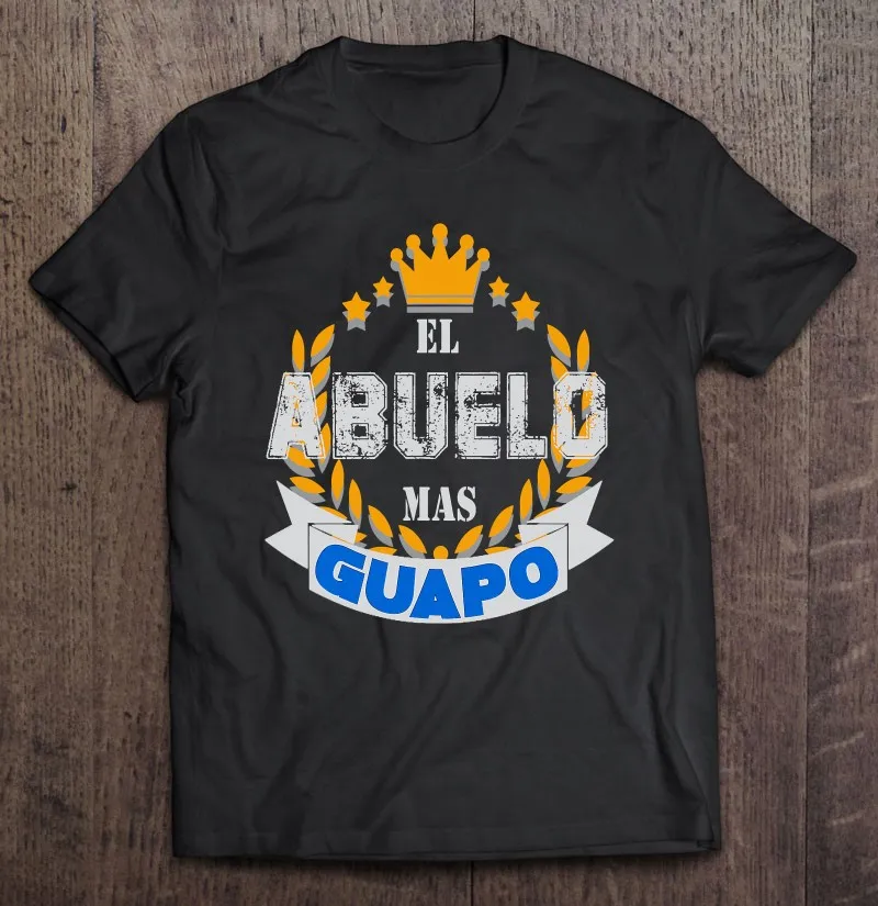 Рубашка с надписью «El Abuelo Mas Guapo», забавные мужские футболки с изображением дедушки Abuelito, простые оригинальные футболки с короткими рукавами... 
Рубашка с надписью «El Abuelo Mas Guapo», забавные мужские футболки с изображением дедушки Abuelito, простые оригинальные футболки с короткими рукавами...