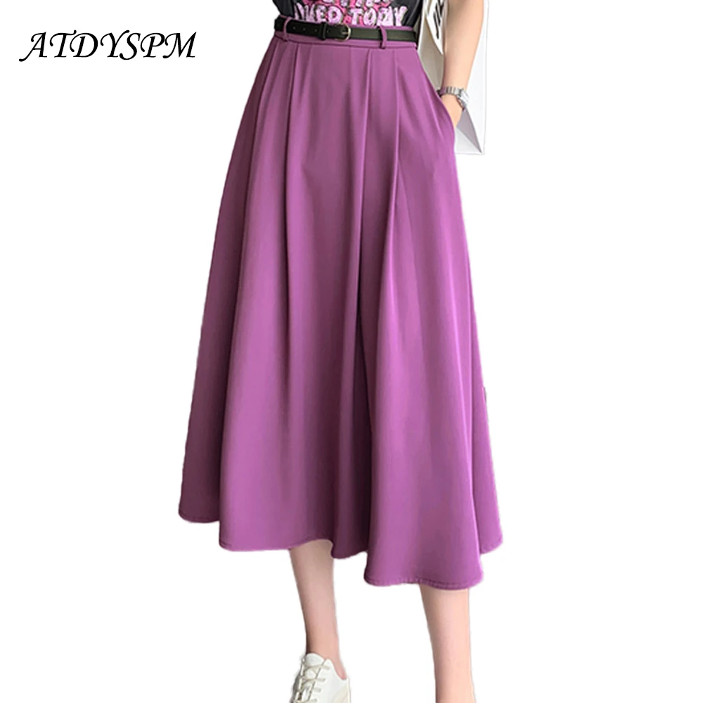 Simple Solid High Waist A-Line Skirts Women Fashin 2022 Summer Loose Draped Black Midi Skirt Office Lady Casual Pleated Skirts
Simple Solid High Waist A-Line Skirts Women Fashin 2022 Summer Loose Draped Black Midi Skirt Office Lady Casual Pleated Skirts