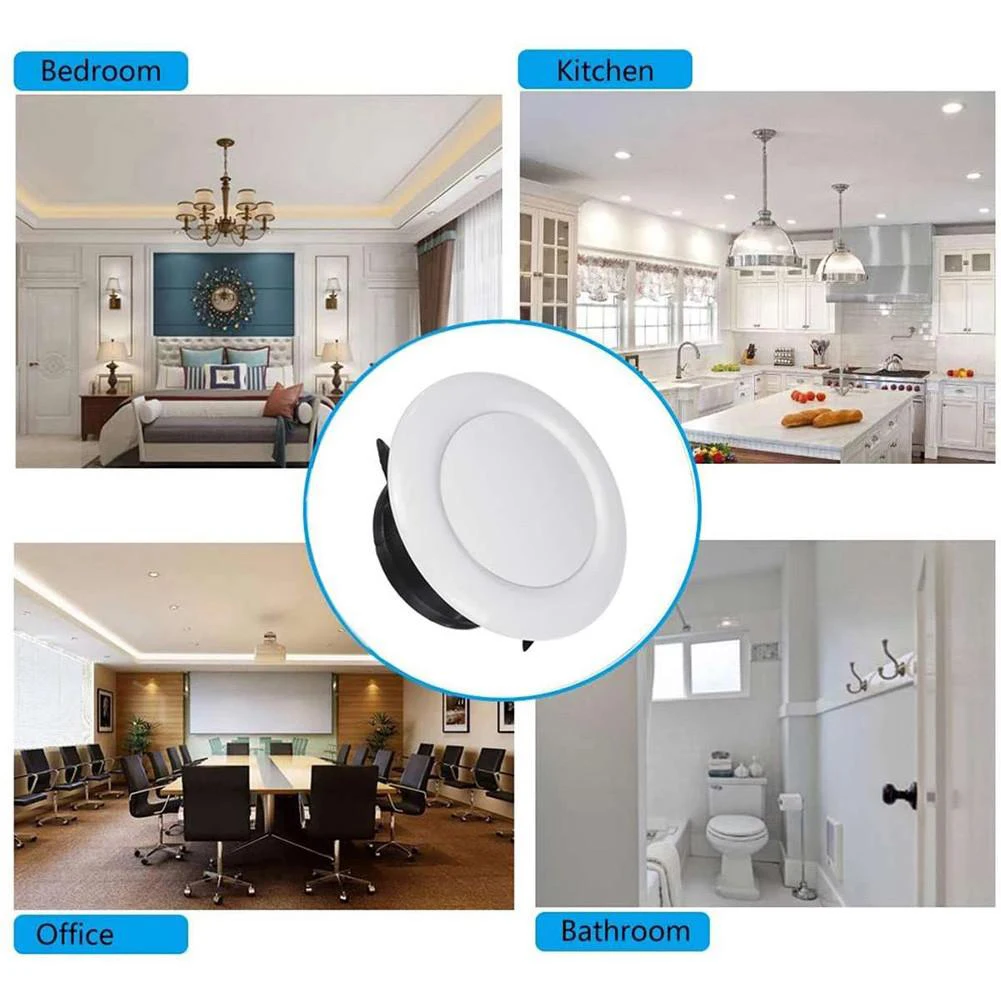Vent Cover Air Outlet Ventilation Diffuser 100MM 150MM 200MM 75MM Air Conditioning Tube Home Ventilation Adjustable Louver
Vent Cover Air Outlet Ventilation Diffuser 100MM 150MM 200MM 75MM Air Conditioning Tube Home Ventilation Adjustable Louver