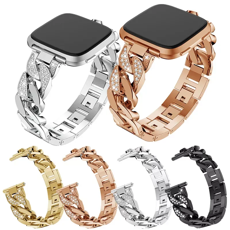 Stainless Steel WatchBand Accessories Wristbands Straps Bracelet Watch Band For Fitbit Versa Lite/ Versa 2 Bands with Rhinestone
Stainless Steel WatchBand Accessories Wristbands Straps Bracelet Watch Band For Fitbit Versa Lite/ Versa 2 Bands with Rhinestone