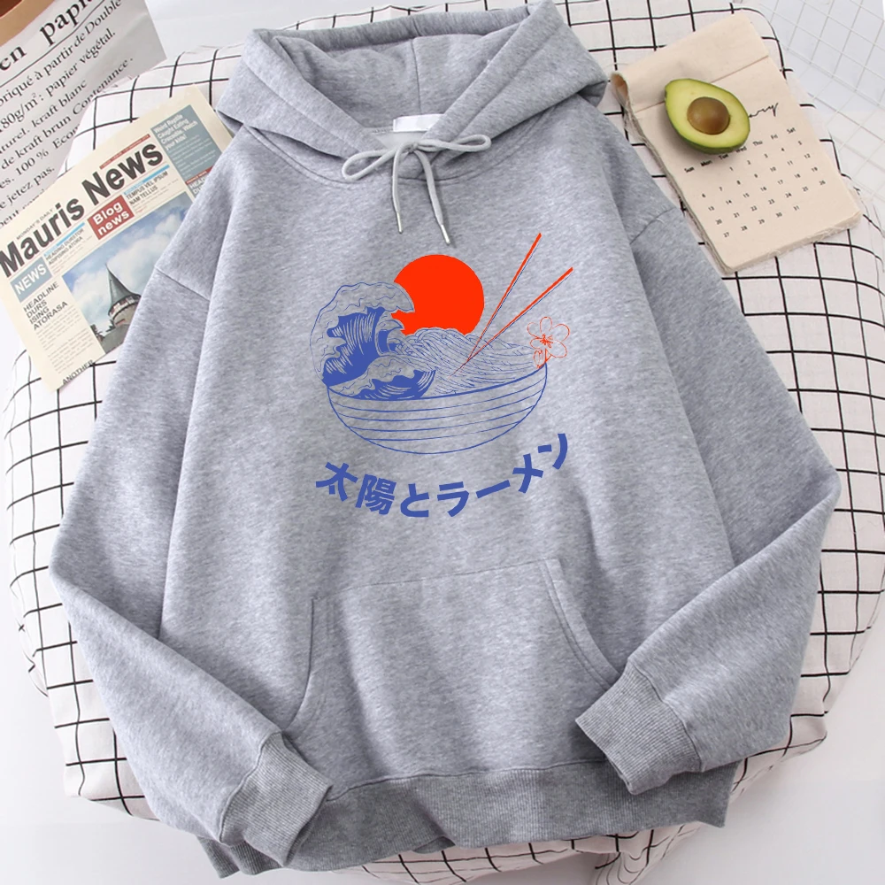 Japan Weave Great Ramen & Sun Printed Women Hoodies Harajuku Pocket Pullovers Loose Fleece Streetwear All-Match New Clothing
Japan Weave Great Ramen & Sun Printed Women Hoodies Harajuku Pocket Pullovers Loose Fleece Streetwear All-Match New Clothing