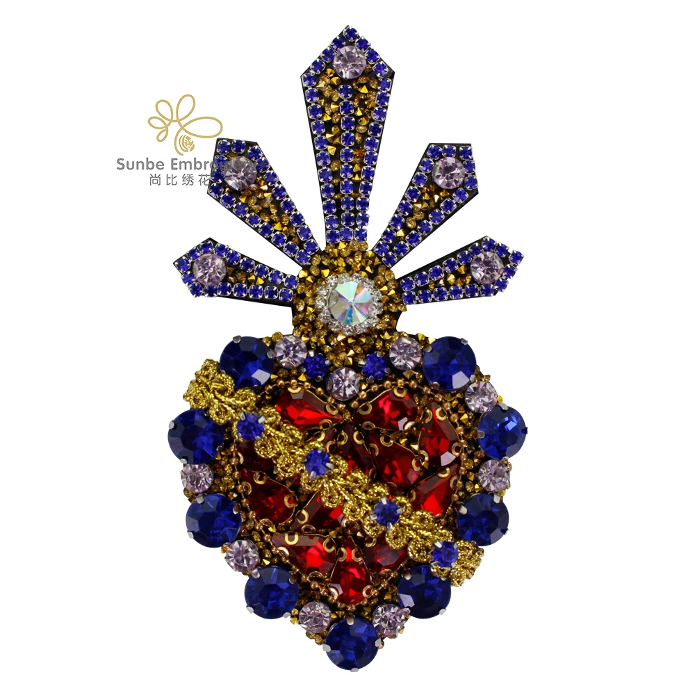 Craft Sacred Heart Patches Purple Crown Heart Patches Applique Sew on Crystal Mexican Heart Patches Decorated
Craft Sacred Heart Patches Purple Crown Heart Patches Applique Sew on Crystal Mexican Heart Patches Decorated
