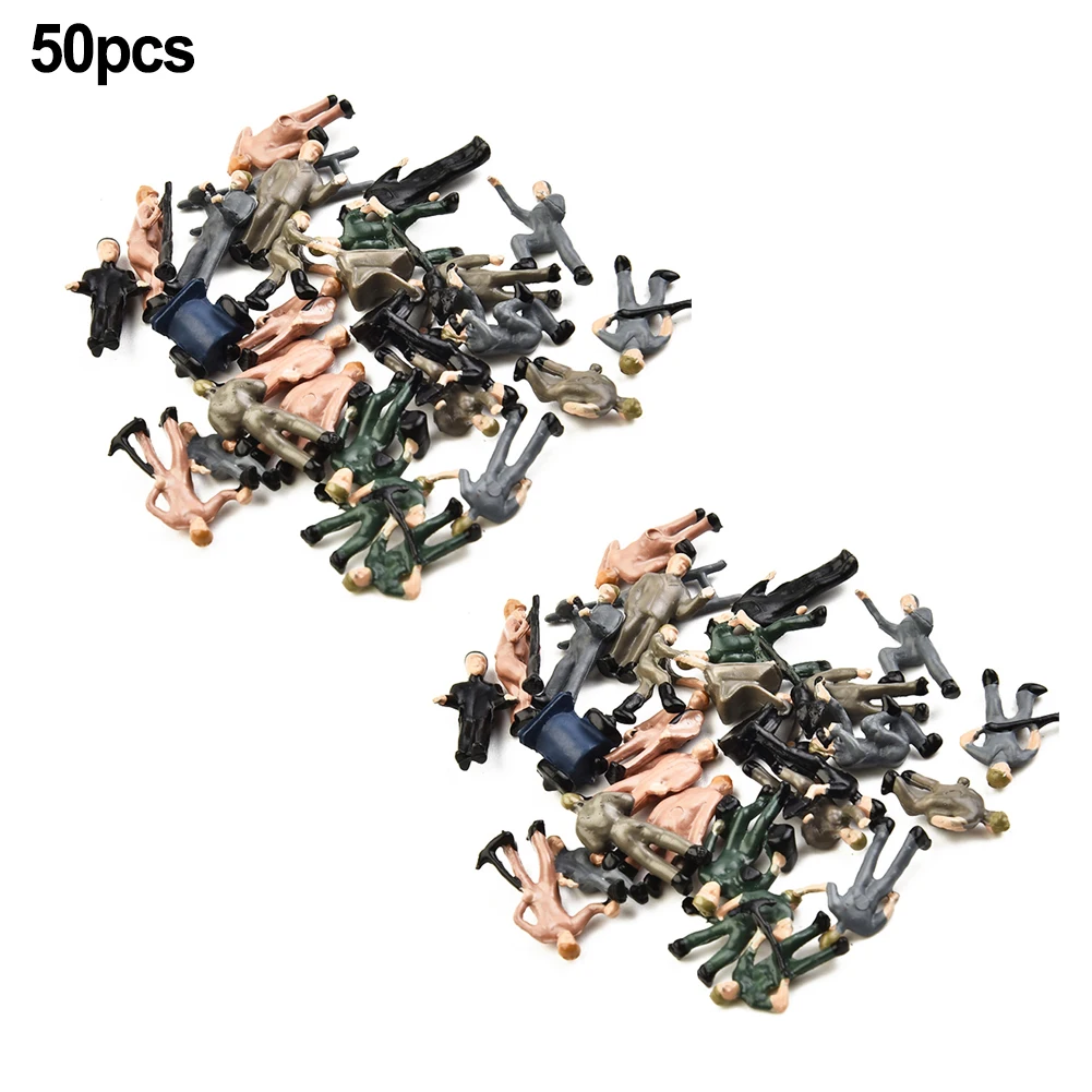 

50pcs 1:87 HO Scale Model Train Track Railroad Worker People Figures Landscape Model Train Railway Layout Scenery Diy Miniature