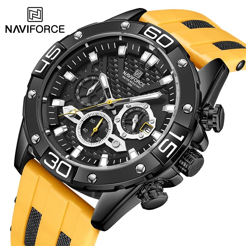 Часы наручные NAVIFORCE Мужские кварцевые, повседневные модные спортивные водонепроницаемые с силиконовым ремешком, с хронографом
Часы наручные NAVIFORCE Мужские кварцевые, повседневные модные спортивные водонепроницаемые с силиконовым ремешком, с хронографом