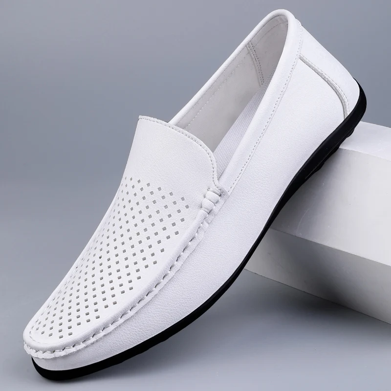 Summer Men Casual Shoes Luxury Brand Italian Mens Loafers Genuine Leather Moccasins Hollow Out Breathable Slip on Driving Shoes
Summer Men Casual Shoes Luxury Brand Italian Mens Loafers Genuine Leather Moccasins Hollow Out Breathable Slip on Driving Shoes