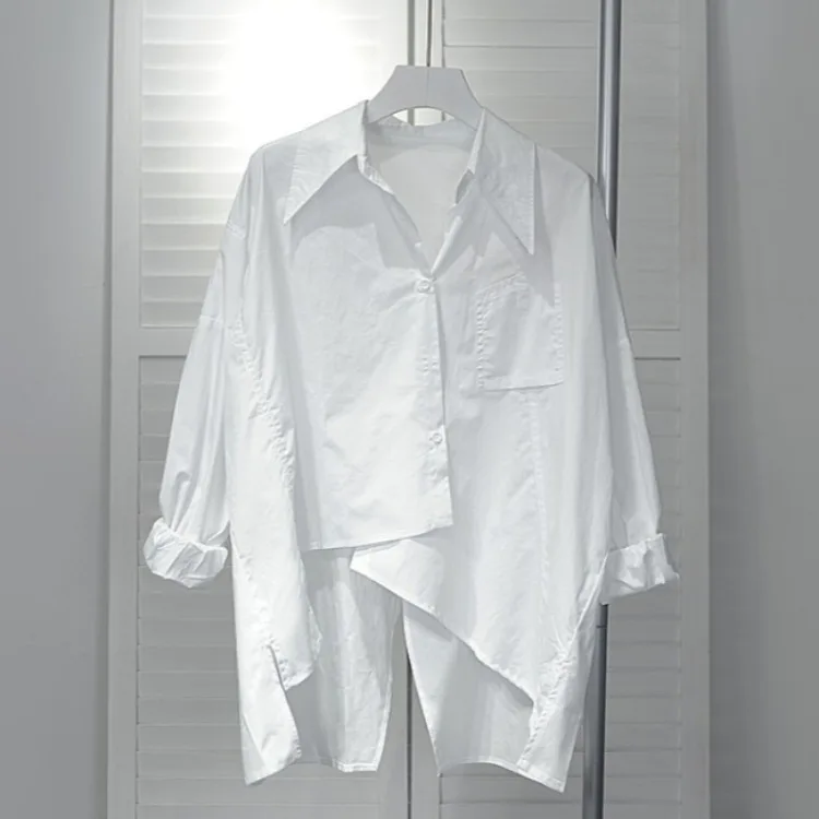Spring and Autumn 2023 Korean Shirt Thin Loose Back Split Long Sleeve Irregular Blouse for Women Clothing Female Fashion Tops
Spring and Autumn 2023 Korean Shirt Thin Loose Back Split Long Sleeve Irregular Blouse for Women Clothing Female Fashion Tops