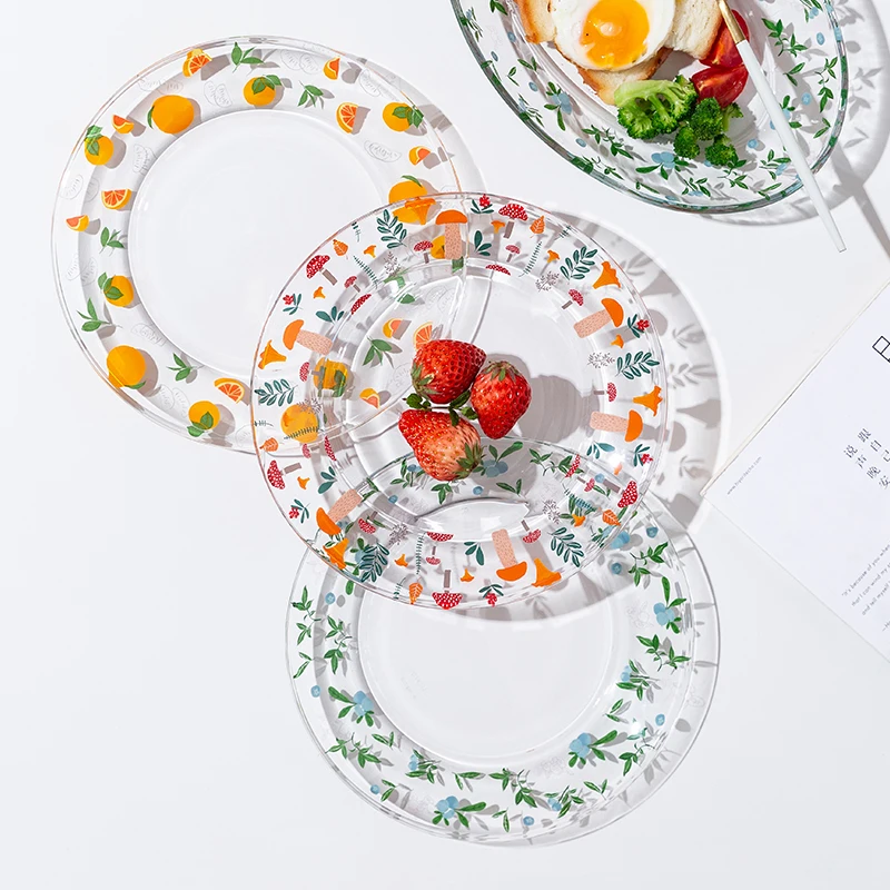 7.4/8.8/10in Tableware Flower Glass Dinner Plate Dessert Salad Dish Kitchen Restaurant Serving Tray
7.4/8.8/10in Tableware Flower Glass Dinner Plate Dessert Salad Dish Kitchen Restaurant Serving Tray