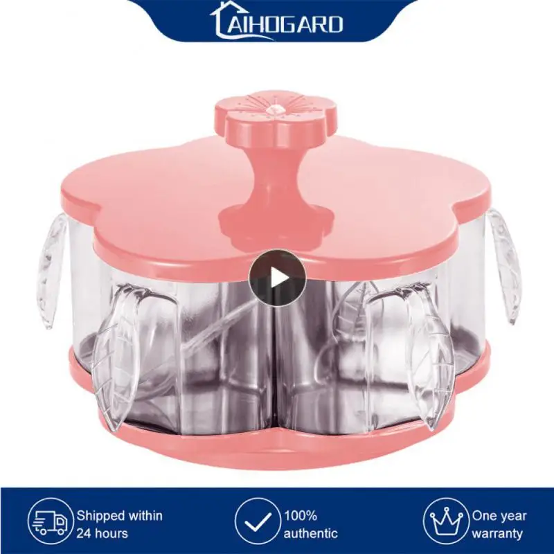 Seasoning Jar 1080g Single Cell Multi Grid Seasoning Boxes 5 Grid 360 Degree Rotatable Large Capacity Grid Seasoning Box 500ml
Seasoning Jar 1080g Single Cell Multi Grid Seasoning Boxes 5 Grid 360 Degree Rotatable Large Capacity Grid Seasoning Box 500ml