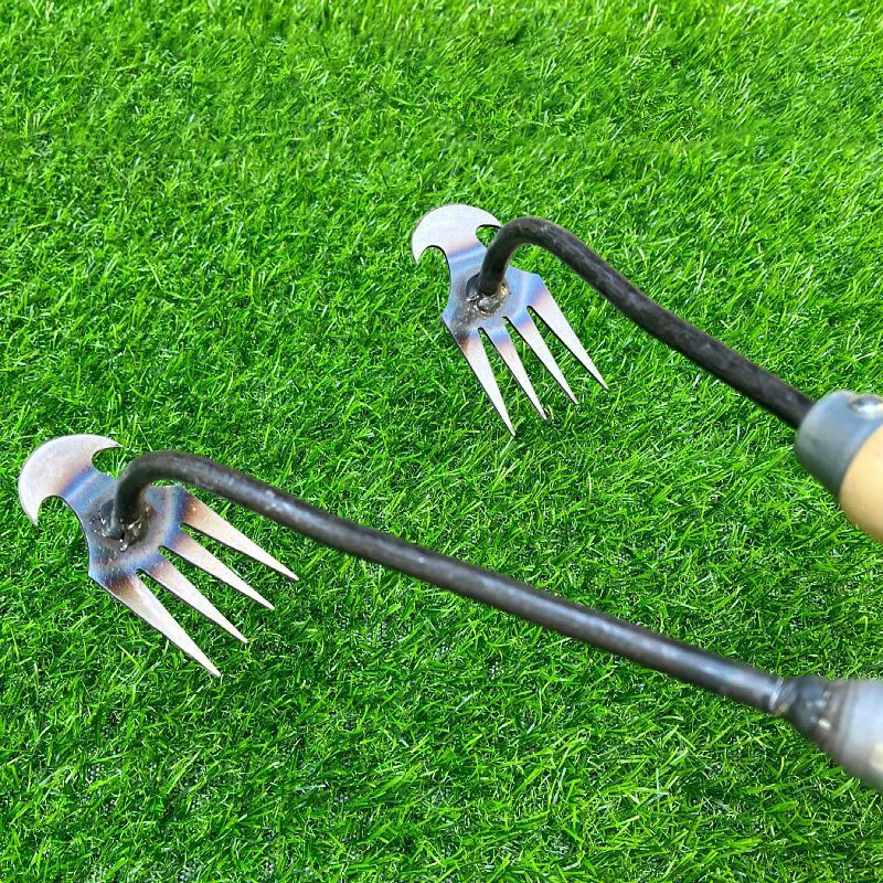 New Weeding Artifact Uprooting Weeding Tool, Manganese Steel Forged Weed Puller 4 Teeth Dual Purpose Weeder, High Strength Hand 
New Weeding Artifact Uprooting Weeding Tool, Manganese Steel Forged Weed Puller 4 Teeth Dual Purpose Weeder, High Strength Hand