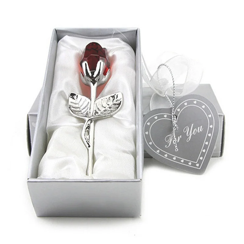 Rose Flower for Women Crystal Exquisite Flower Figurines Wedding Home Decoration Valentine's Day Gifts With Box
Rose Flower for Women Crystal Exquisite Flower Figurines Wedding Home Decoration Valentine's Day Gifts With Box
