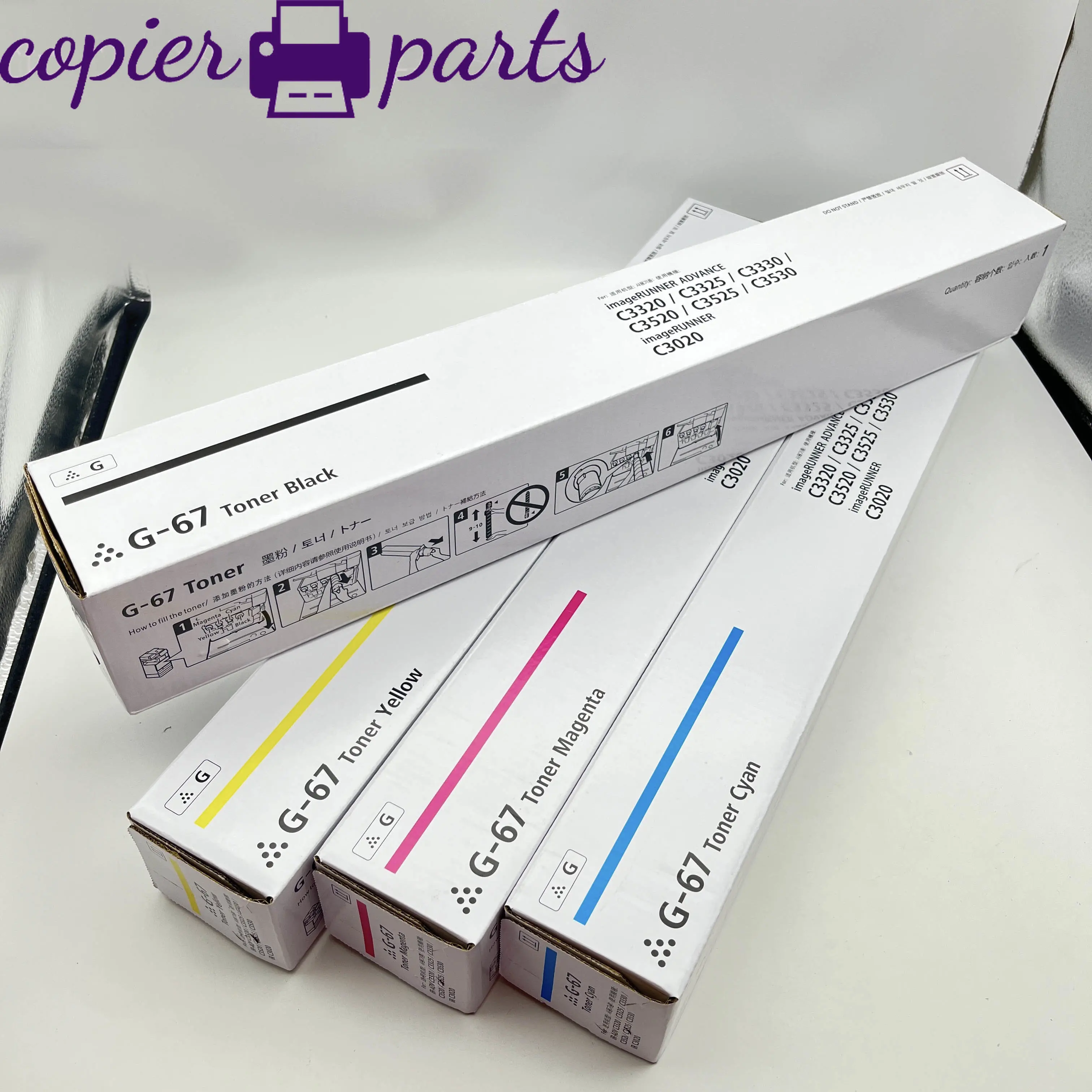 Картридж с тонером CMYK NPG67 G67 TN BK120g CMY90g для Canon IR-ADV C3320 3325 3330 C3325 3520 3525 3530 C3520 C3525 C3530
Картридж с тонером CMYK NPG67 G67 TN BK120g CMY90g для Canon IR-ADV C3320 3325 3330 C3325 3520 3525 3530 C3520 C3525 C3530
