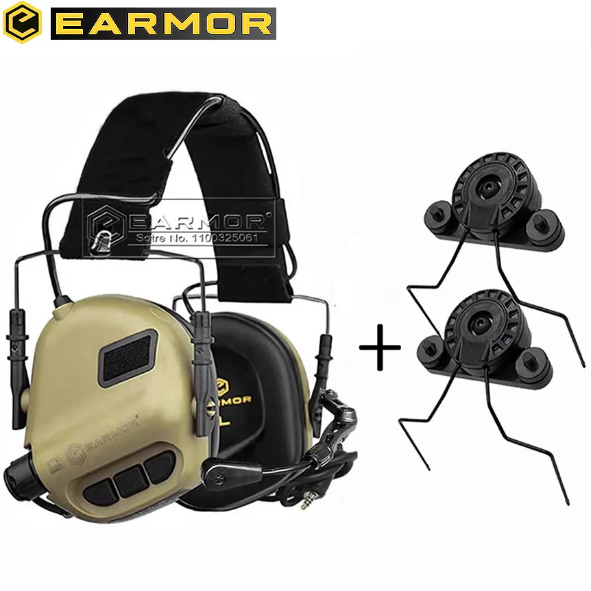 Комплект тактических наушников EARMOR M32 MOD3 для охоты и шлема Exfil/наушники для стрельбы, Электронная гарнитура для связи
Комплект тактических наушников EARMOR M32 MOD3 для охоты и шлема Exfil/наушники для стрельбы, Электронная гарнитура для связи