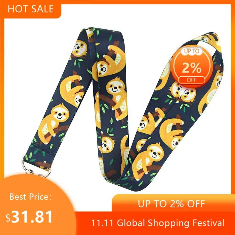 30pcs Lovely Cute Sloth Animals Lanyard Keys Phone Holder Neck Strap With Keyring ID Card DIY Animal webbings ribbons Hang Rope
30pcs Lovely Cute Sloth Animals Lanyard Keys Phone Holder Neck Strap With Keyring ID Card DIY Animal webbings ribbons Hang Rope