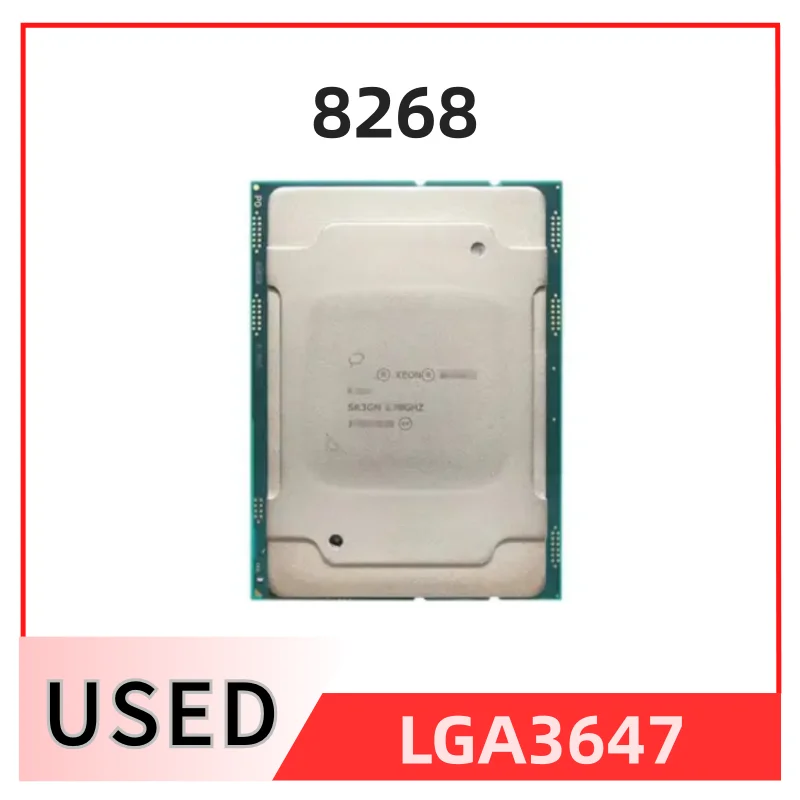 Platinum 8268 CPU Processor Version 2.9GHZ 24 Cores 48 Threads 35.75MB 205W LGA3647
Platinum 8268 CPU Processor Version 2.9GHZ 24 Cores 48 Threads 35.75MB 205W LGA3647