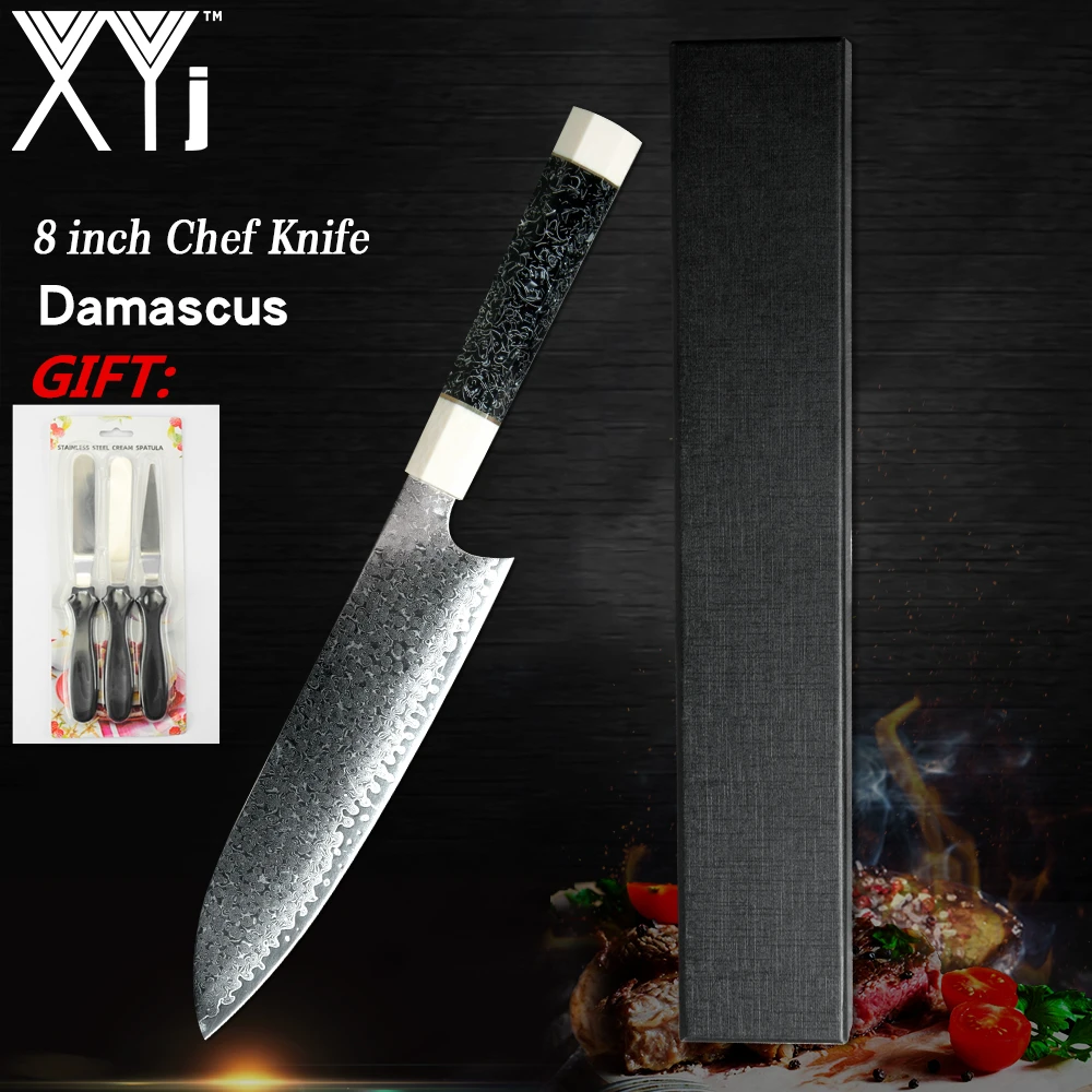 XYj Damascus Steel Knife Chef Knife Gift Box Japanese Brilliant 8 Inch Kiritsuke Knife Cleaver Beef Kitchen Knife Accessories
XYj Damascus Steel Knife Chef Knife Gift Box Japanese Brilliant 8 Inch Kiritsuke Knife Cleaver Beef Kitchen Knife Accessories