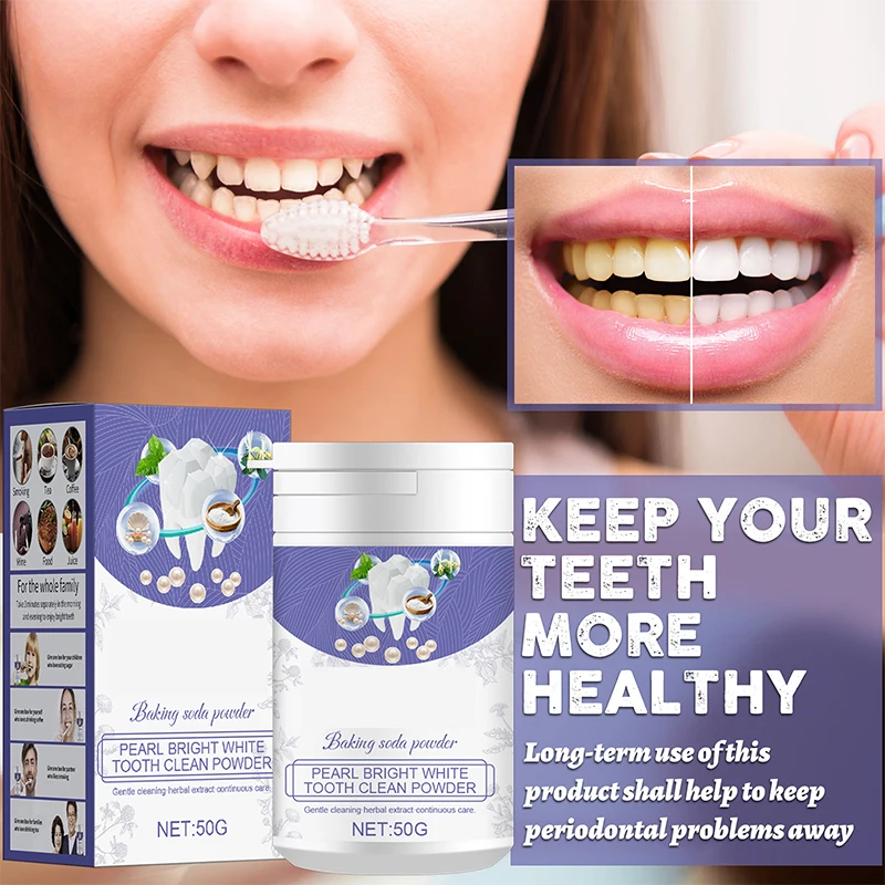 Teeth Whitening Powder Stains Remover Baking Soda & Mint Teeth Whitener No Hurt on Enamel or Gum for Adults 50g J2Y
Teeth Whitening Powder Stains Remover Baking Soda & Mint Teeth Whitener No Hurt on Enamel or Gum for Adults 50g J2Y