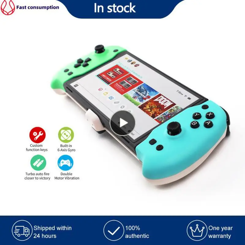 Six Axis Grip In-line Easy To Install Plug-and-play Dual Vibration Somatosensory Vibration Function Gamepad For Switch Oled
Six Axis Grip In-line Easy To Install Plug-and-play Dual Vibration Somatosensory Vibration Function Gamepad For Switch Oled