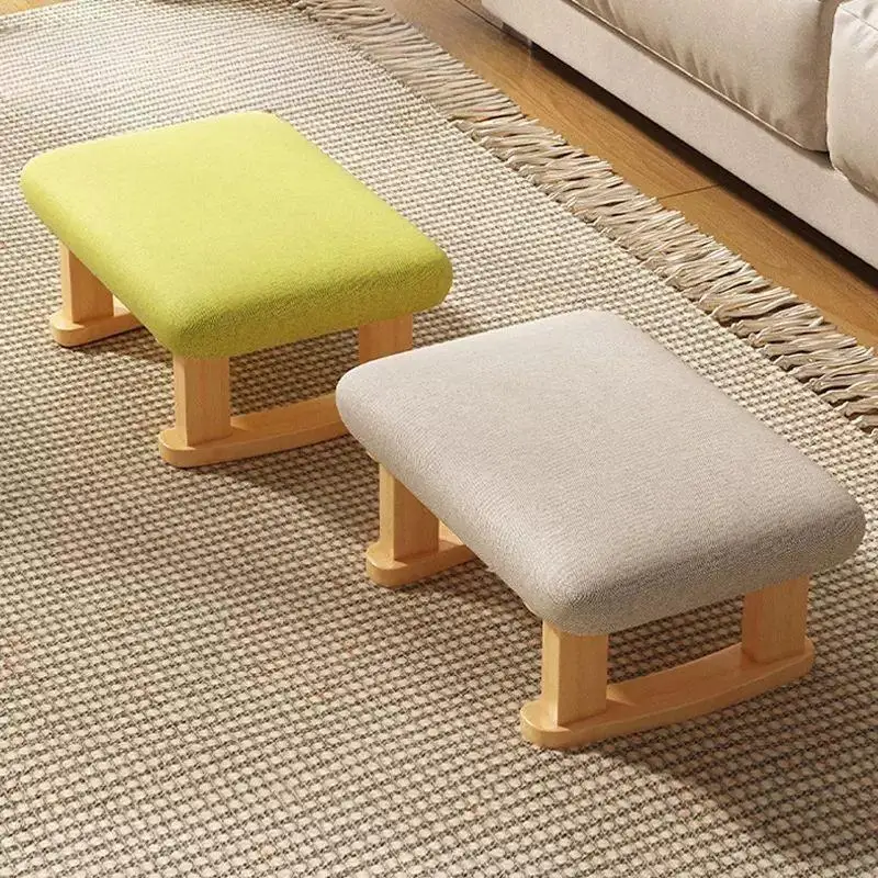 

Скандинавский Деревянный Мини-стул, скамейка с подставкой для ног, расслабляющая скамейка для обуви, низкий стул для гостиной, офисная мебель для интерьера