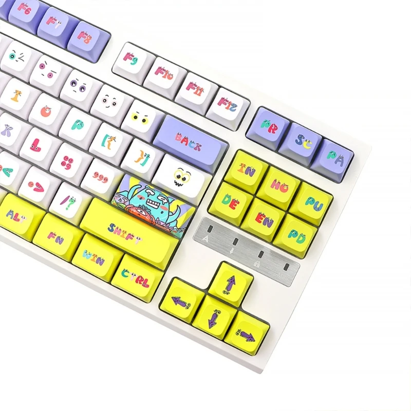

594A 144 Keys Colorful Lucky Number XDA Profile Keycaps PBT DYE-Sublimation Keycap for Mechanical Keyboards MX Switches