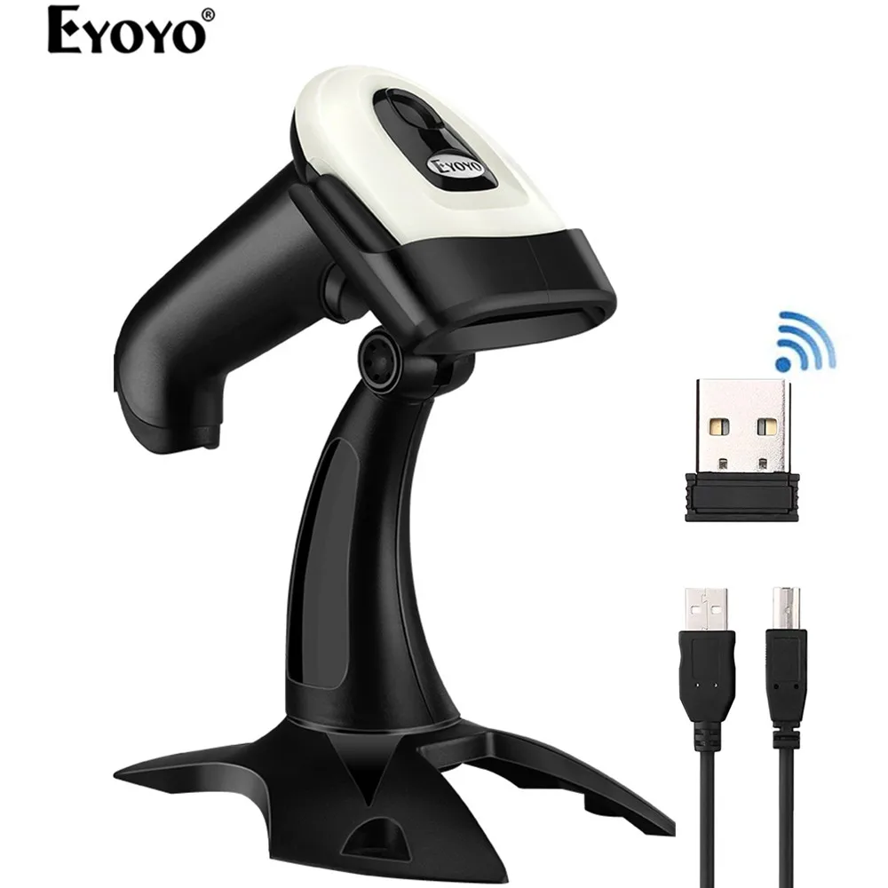 Сканер штрих-кода Eyoyo 2D с регулируемой подставкой Bluetooth 2 4 ГГц | Компьютеры и офис