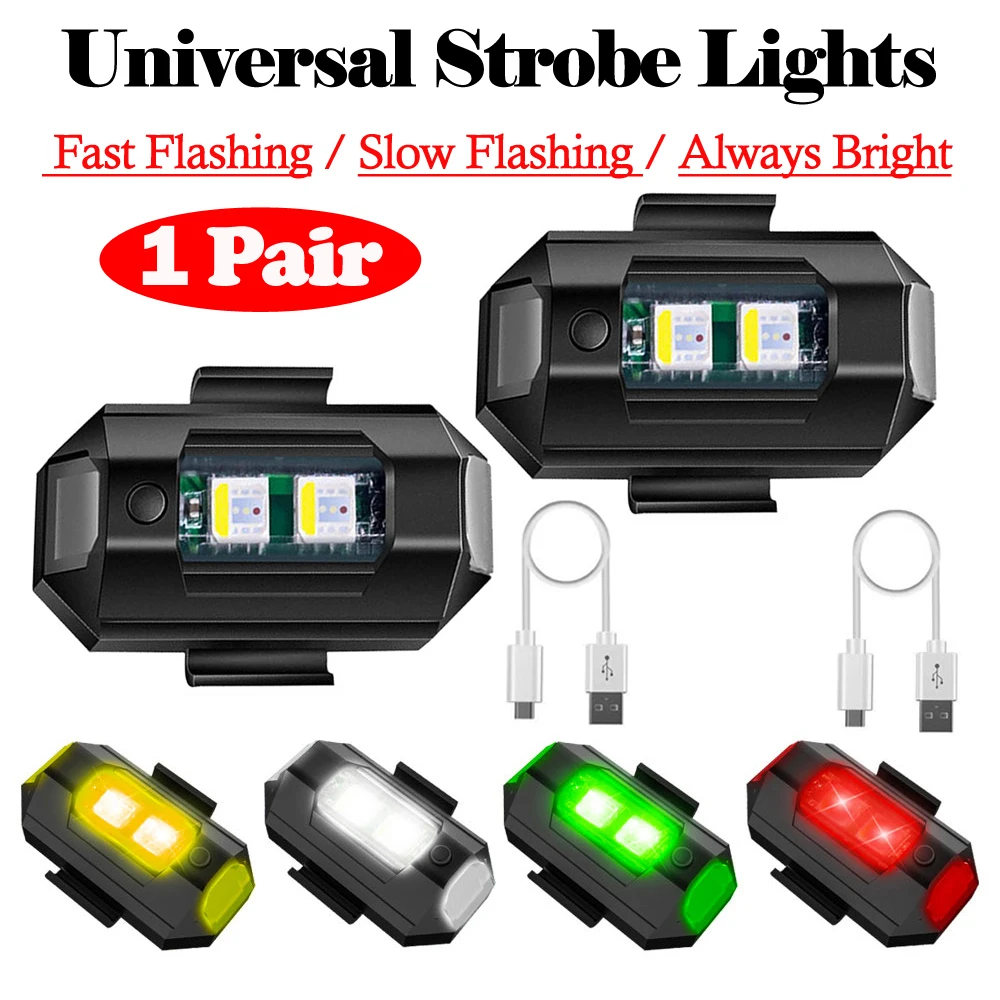 2Pcs Universal Mini Drone Strobe Light Bike Tail/Model Aircraft Flying Anti-Collision Turn Signal 7 Color Flashing Warning Light
2Pcs Universal Mini Drone Strobe Light Bike Tail/Model Aircraft Flying Anti-Collision Turn Signal 7 Color Flashing Warning Light