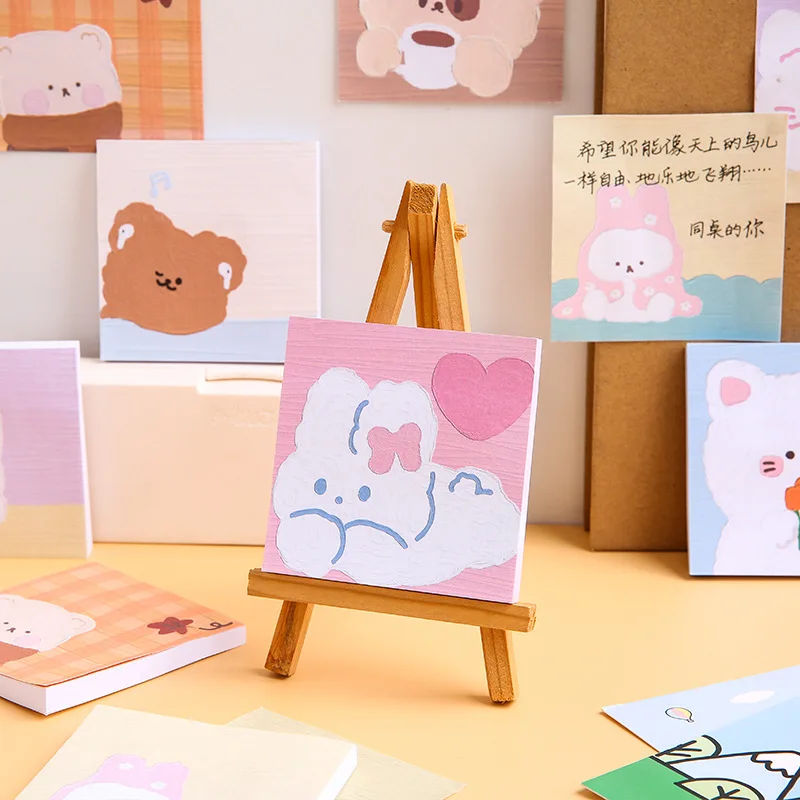 80pcs Kawaii Bear Rabbit Oil Painting Sticky Notes Cute Memo Pad Stationary Flakes School Supplies Decorative N Times Sticker
80pcs Kawaii Bear Rabbit Oil Painting Sticky Notes Cute Memo Pad Stationary Flakes School Supplies Decorative N Times Sticker
