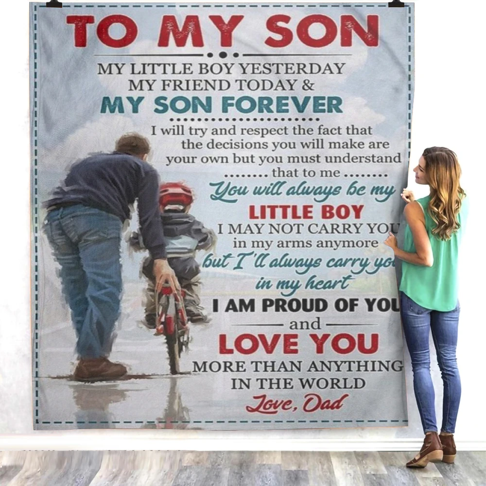 To My Son Unique Blanket Gifts Ideas For Home Decor For Family Fleece Soft Blanket Bedroom Cozy Bedding Camping Travel Portable
To My Son Unique Blanket Gifts Ideas For Home Decor For Family Fleece Soft Blanket Bedroom Cozy Bedding Camping Travel Portable