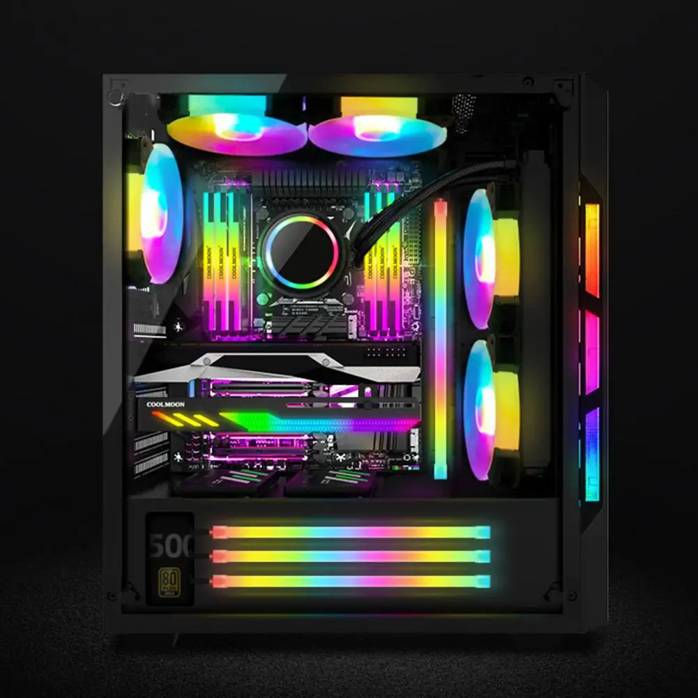 Computer LED Strip 1 Set Essential Multi-interface Design Good Heat Dissipation Gaming PC Case Light Strip for PC
Computer LED Strip 1 Set Essential Multi-interface Design Good Heat Dissipation Gaming PC Case Light Strip for PC