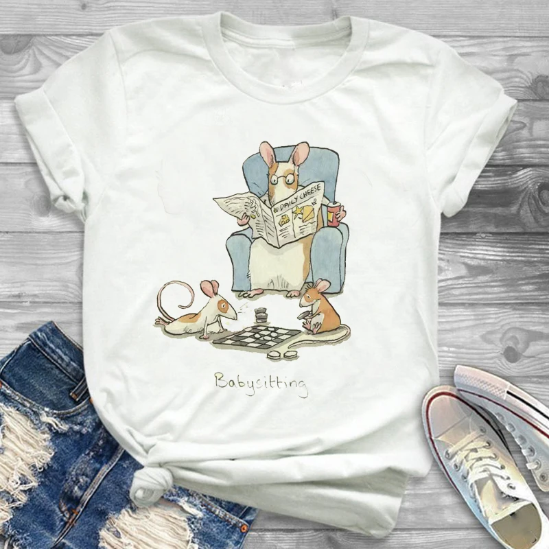 Harajuku Fashion Cute Animal Print 90's Print Pattern White T-shirt Women's Fashion Women's Short Sleeve Summer Women's T-shirt
Harajuku Fashion Cute Animal Print 90's Print Pattern White T-shirt Women's Fashion Women's Short Sleeve Summer Women's T-shirt