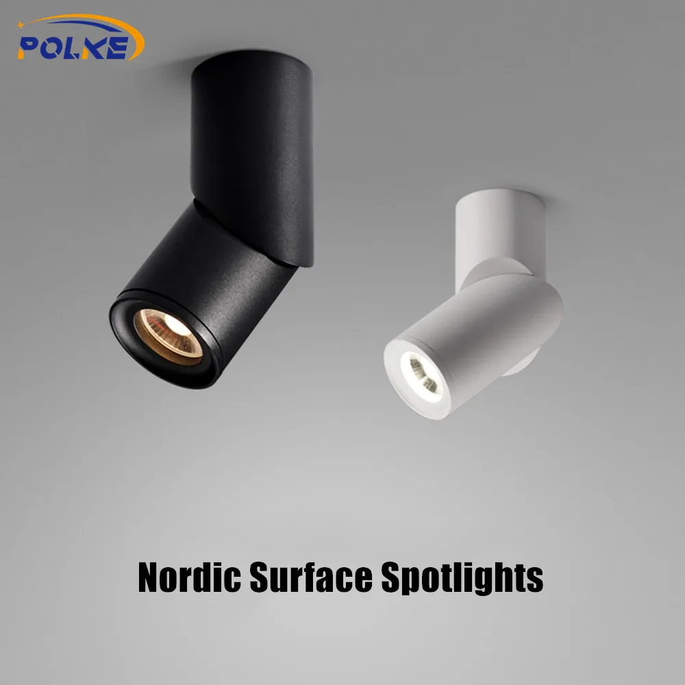 Surface Mounted LED Downlight 360° Rotatable 90° Foldable Ceiling Light 7W 10W 12W COB Spotlight AC110V 220V Indoor Lighting
Surface Mounted LED Downlight 360° Rotatable 90° Foldable Ceiling Light 7W 10W 12W COB Spotlight AC110V 220V Indoor Lighting