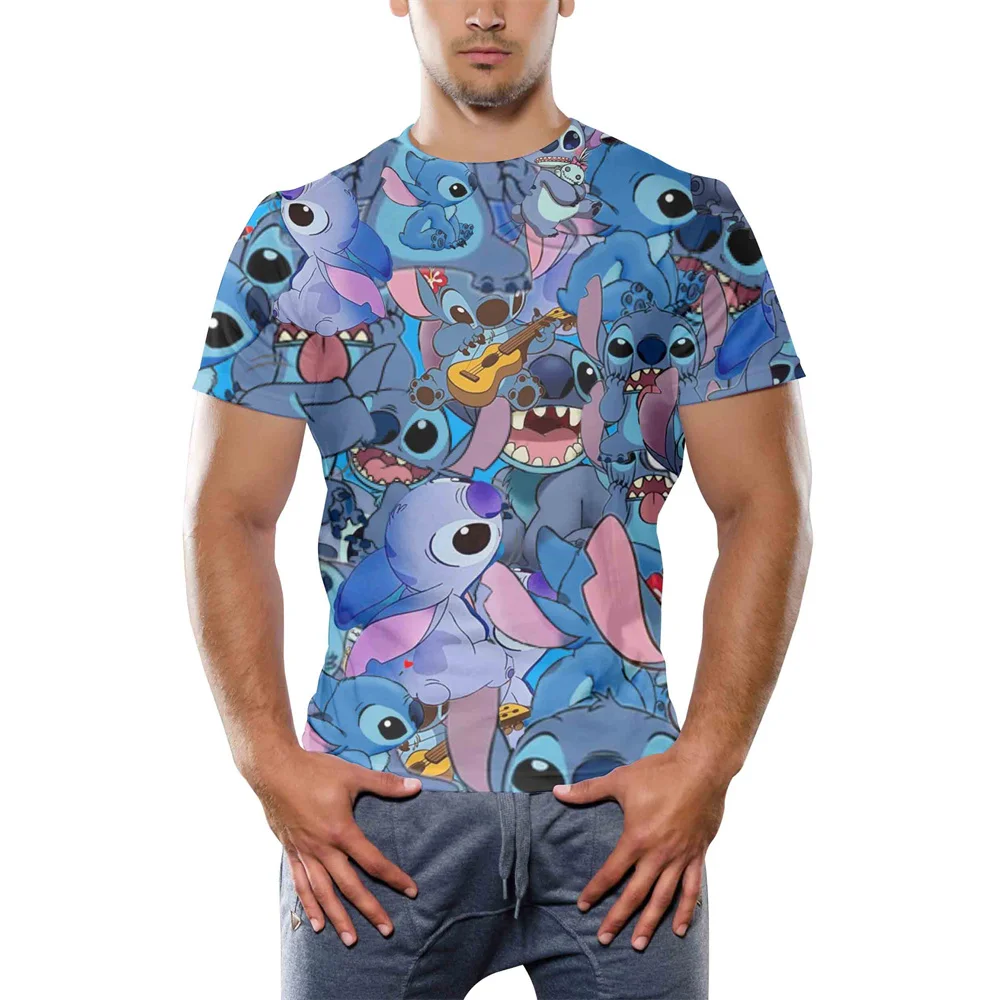 Cartoon T-Shirt Disney Lilo Stitch 3D Print Summer Men's T-Shirt Short Sleeve Streetwear Top
Cartoon T-Shirt Disney Lilo Stitch 3D Print Summer Men's T-Shirt Short Sleeve Streetwear Top