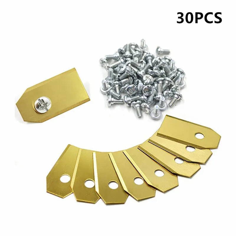 

30PCS Trimmer Blade Lawn Mower Grass Replacement Trimmer Cutter Piece For Husqvarna Automower/Gardena Robotic Lawnmower