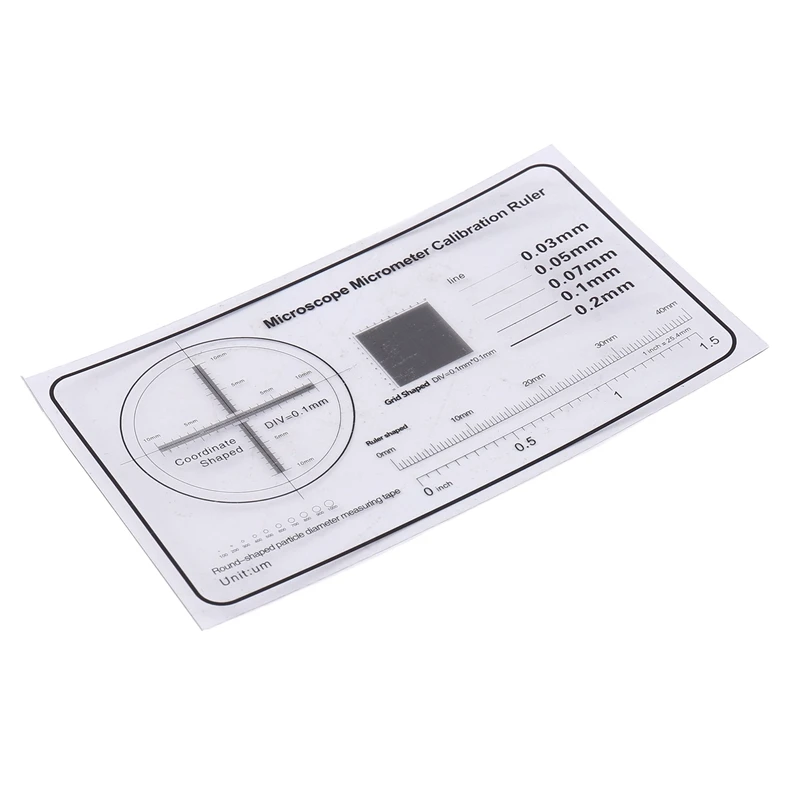 Microscope Correction Ruler Optical Micrometer Correction Sheet Precision Instrument Detection Film Calibration Plate
Microscope Correction Ruler Optical Micrometer Correction Sheet Precision Instrument Detection Film Calibration Plate