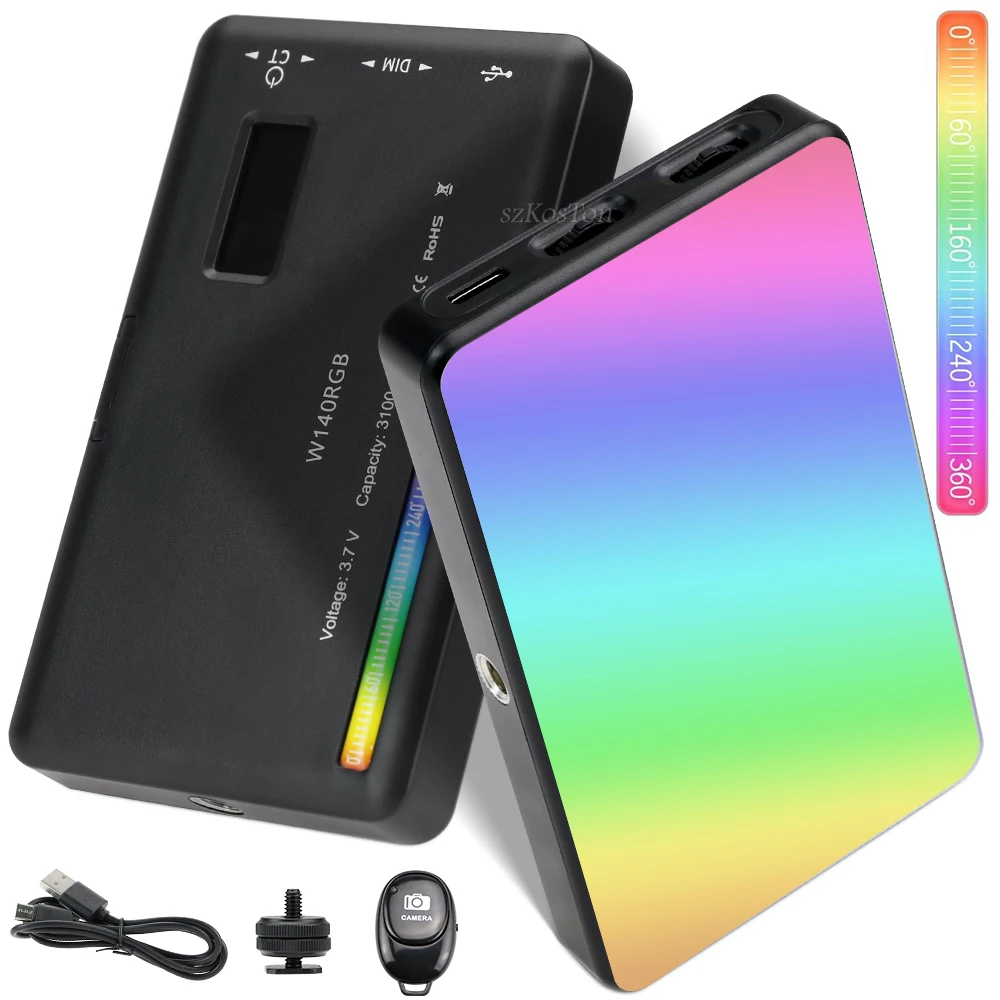 Миниатюрный светодиодный RGB-светильник W140 8 Вт для фотосъемки, заполсветильник свет CRI95 + 2500-9000K, ЖК-дисплей, Холодный башмак для Vlog, прямой трансляции видео
Миниатюрный светодиодный RGB-светильник W140 8 Вт для фотосъемки, заполсветильник свет CRI95 + 2500-9000K, ЖК-дисплей, Холодный башмак для Vlog, прямой трансляции видео