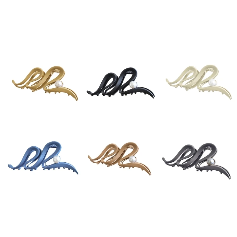 

Frosted Hair Clip Shark Claw Clips Hair Banana Barrettes Non-Slip Jaw Girls Metal Hair Claw Ponytail-Clamp for Women