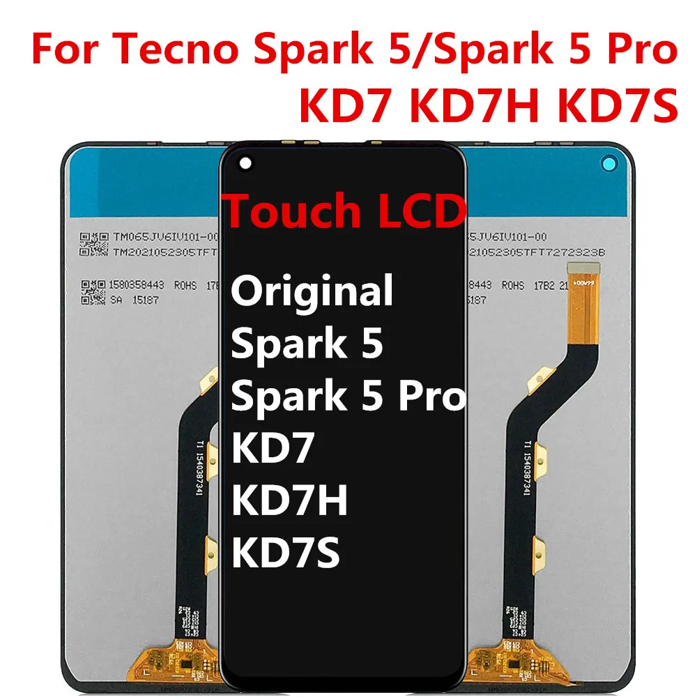 Черный 6,6 дюймовый ЖК-дисплей для Tecno Spark 5, детали для замены для Tecno Spark 5 Pro LCD KD7 KD7H KD7S
Черный 6,6 дюймовый ЖК-дисплей для Tecno Spark 5, детали для замены для Tecno Spark 5 Pro LCD KD7 KD7H KD7S