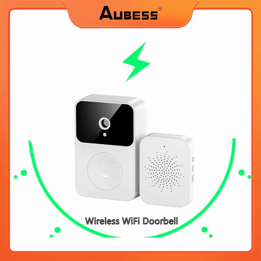 Wireless WiFi Doorbell Outdoor HD Camera Rechargeable Security Door Bell Two-Way Smart Camera Night Vision Surveillance Doorbell
Wireless WiFi Doorbell Outdoor HD Camera Rechargeable Security Door Bell Two-Way Smart Camera Night Vision Surveillance Doorbell