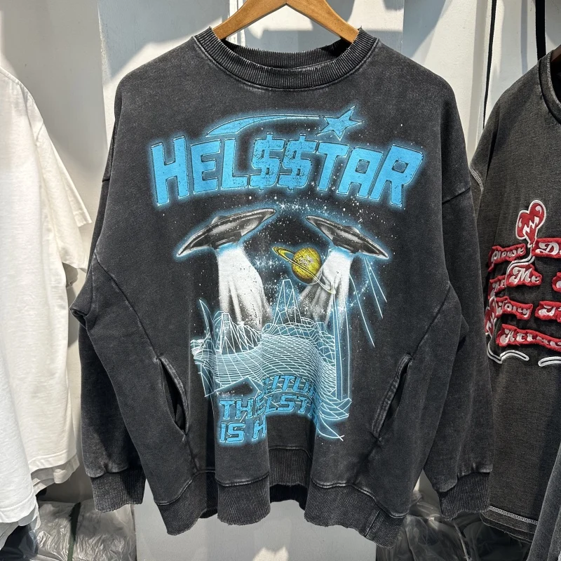 Черная толстовка с капюшоном Hellstar в стиле ретро, толстая черная толстовка с капюшоном, спортивные толстовки большого размера с уличным принтом, пуловер
Черная толстовка с капюшоном Hellstar в стиле ретро, толстая черная толстовка с капюшоном, спортивные толстовки большого размера с уличным принтом, пуловер
