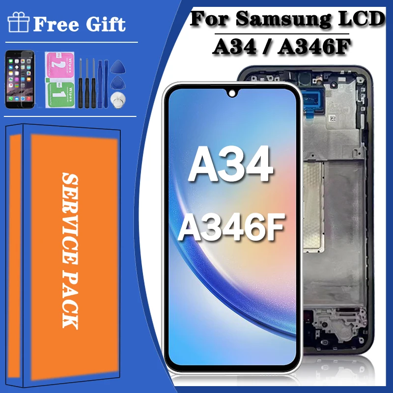 6.6" Original AMOLED For Samsung Galaxy A34 A346B LCD Display Touch Screen Digitizer Assembly For Samsung A34 5G A346E A346U LCD
6.6" Original AMOLED For Samsung Galaxy A34 A346B LCD Display Touch Screen Digitizer Assembly For Samsung A34 5G A346E A346U LCD