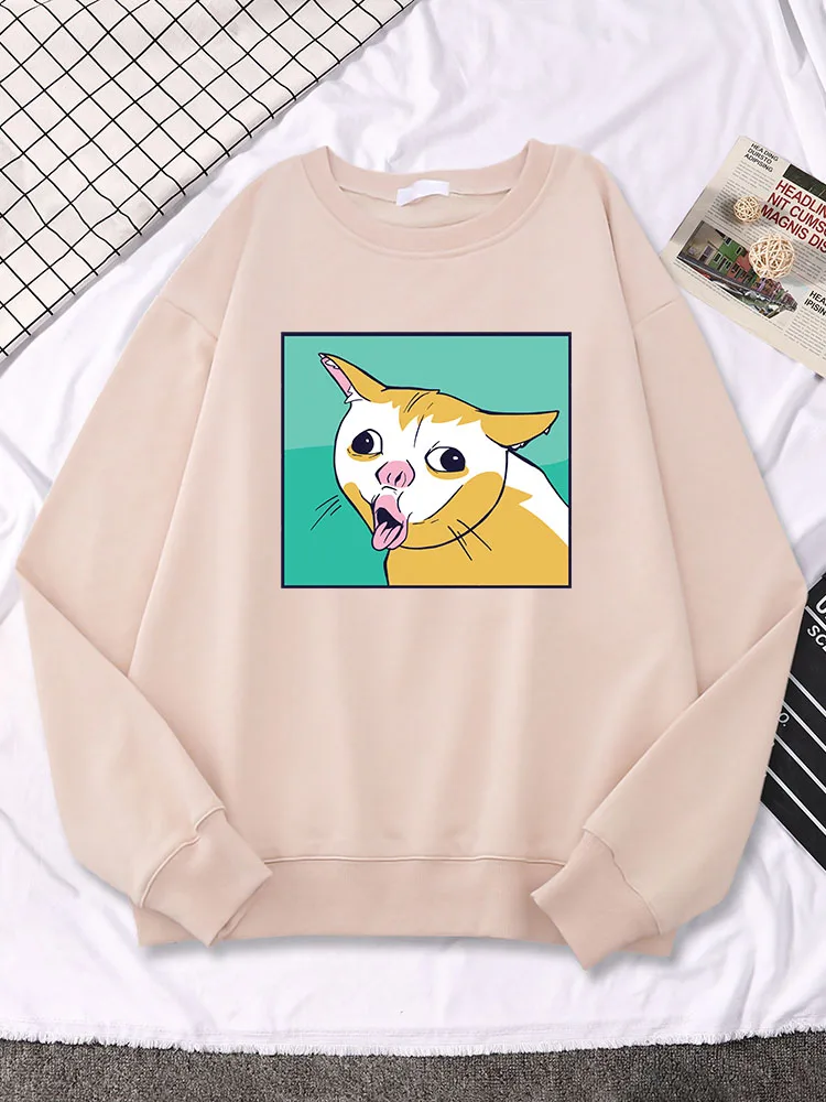 Женская толстовка с капюшоном, Повседневная Толстовка Оверсайз с круглым вырезом и принтом кота
Женская толстовка с капюшоном, Повседневная Толстовка Оверсайз с круглым вырезом и принтом кота