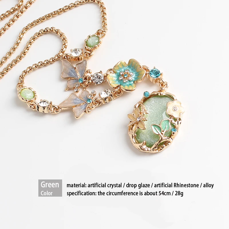 New Charm Necklaces for Women Plant Modeling Pendant Butterfly Love Flower Drop Glaze Long Sweater Chains Trendy Jewelry 
New Charm Necklaces for Women Plant Modeling Pendant Butterfly Love Flower Drop Glaze Long Sweater Chains Trendy Jewelry