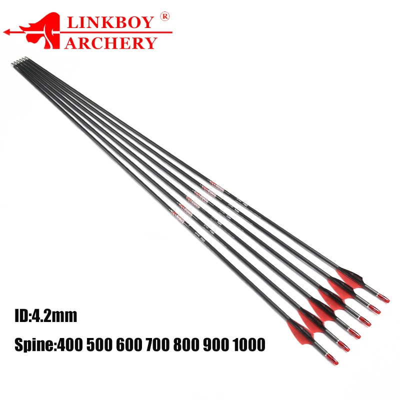 6/12pcs Linkboy Archery Carbon Arrow ID4.2mm 1.75'' Vanes 80gr Tips for Recurve Compound Bow Arrow Shooting Hunting
6/12pcs Linkboy Archery Carbon Arrow ID4.2mm 1.75'' Vanes 80gr Tips for Recurve Compound Bow Arrow Shooting Hunting