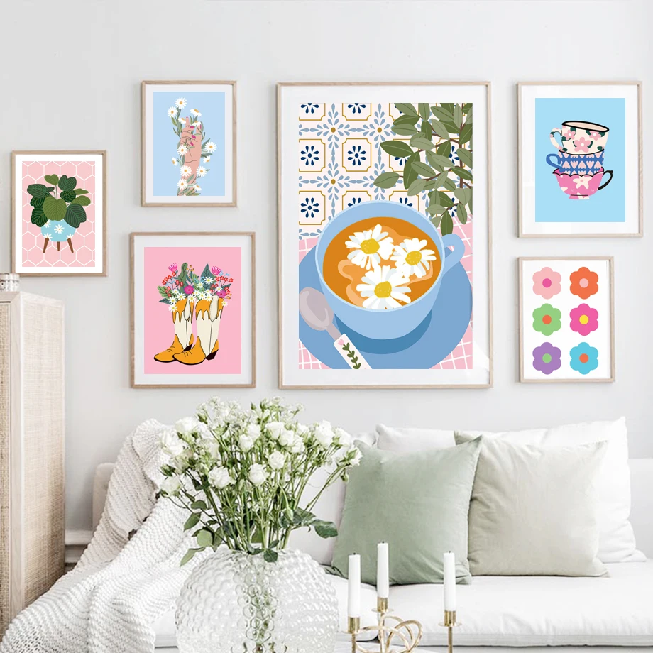 Abstract Flower Daisy Coffee Cup Plant Wall Art Canvas Painting Nordic Posters And Prints Wall Pictures For Living Room Decor
Abstract Flower Daisy Coffee Cup Plant Wall Art Canvas Painting Nordic Posters And Prints Wall Pictures For Living Room Decor