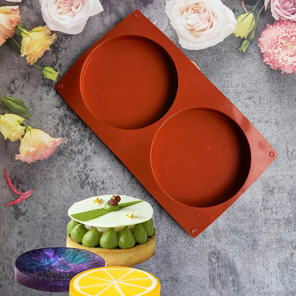 2 Holes Round Silicone Cake Decorating Mold For Baking Flat Cylinder Mould Dessert Mousse Pastry Pan Bakewar
2 Holes Round Silicone Cake Decorating Mold For Baking Flat Cylinder Mould Dessert Mousse Pastry Pan Bakewar
