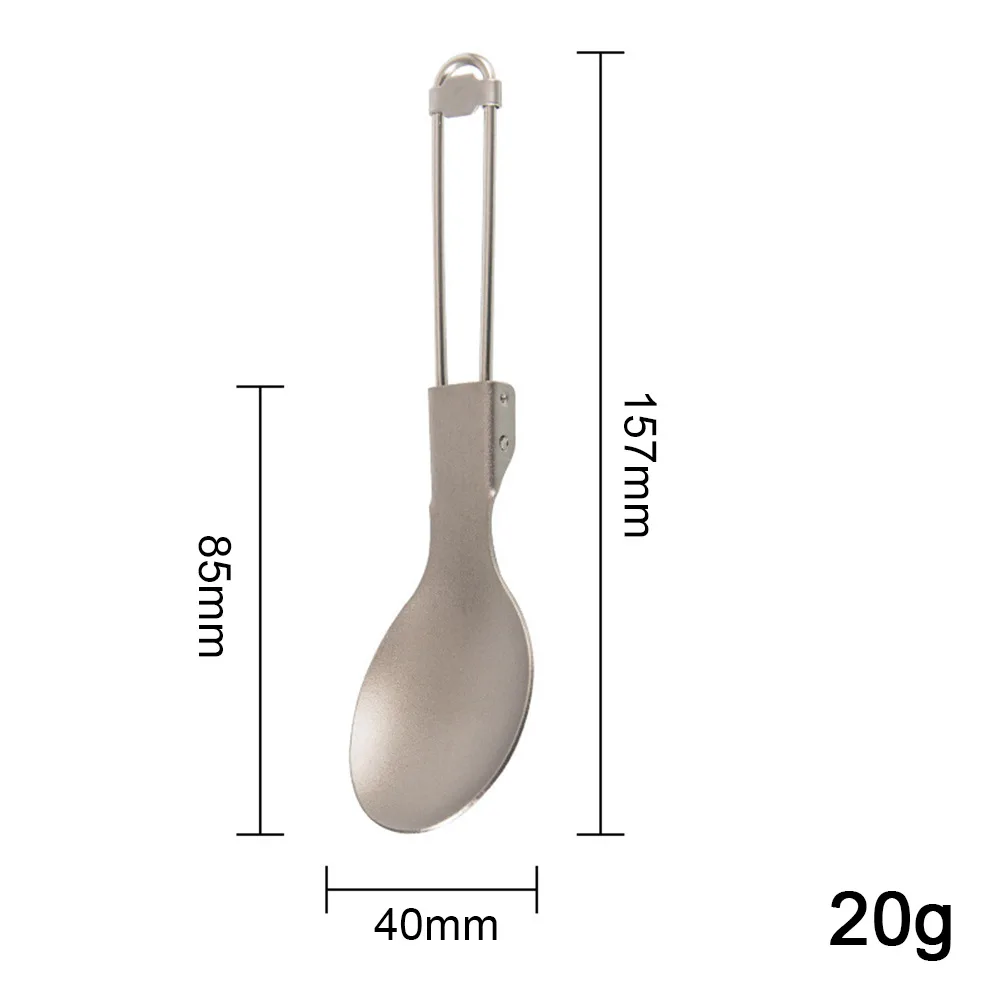 Titanium Folding Spoon Spork Fork Outdoor Tableware Hiking Travel Cookware Folded FlatwarePortableCampingSupplies
Titanium Folding Spoon Spork Fork Outdoor Tableware Hiking Travel Cookware Folded FlatwarePortableCampingSupplies